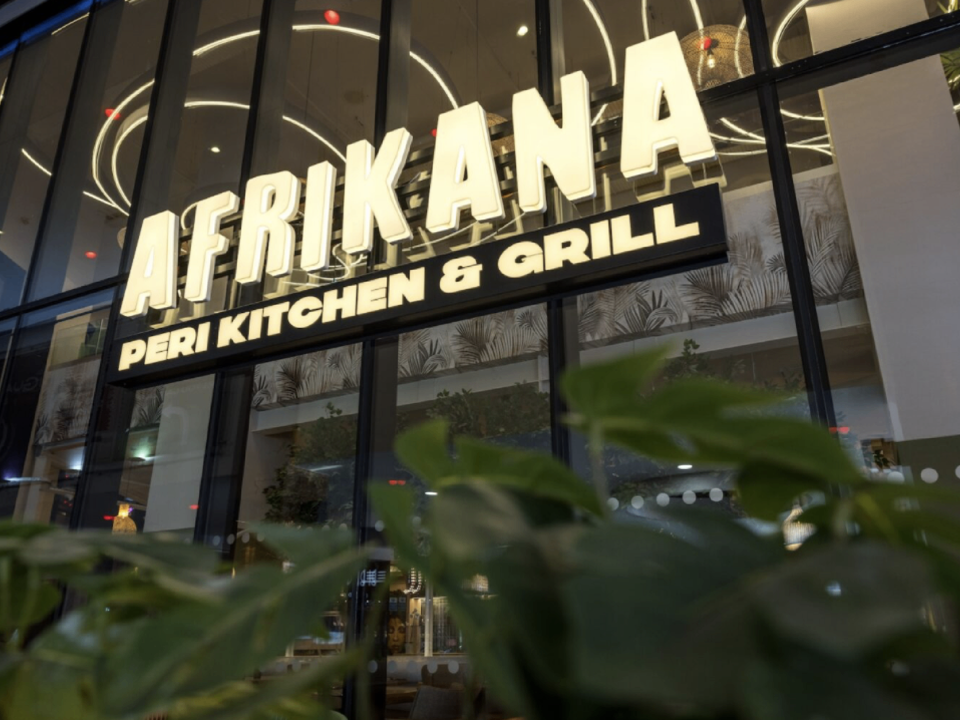 Afrikana Peri Kitchen & Grill signage